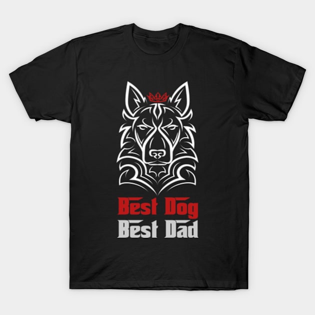 best dog best dad german shepherd dad fathers day T-Shirt by soft and timeless